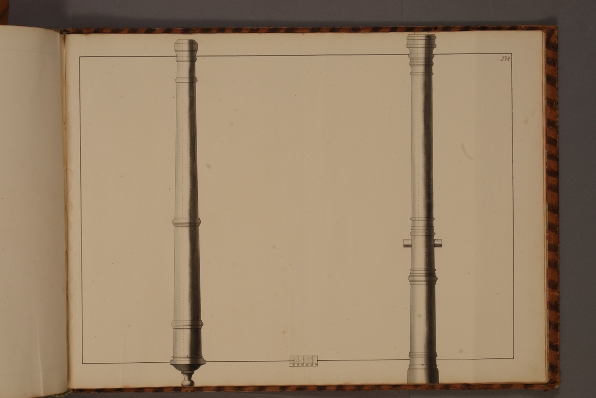 Kjell Hedberg, Image depicting trophies of unknown nationality. Included in volume with depicted older Swedish fire pipes kept on fortresses and fire pipes conquered in the years 1598-1679.