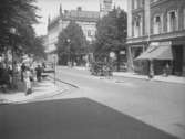 Örebromotiv. Drottninggatan norrut, Rådhuset.
27 augusti 1940.