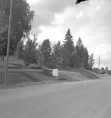 Nora, vägskylt.
17 juli 1954.