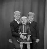 Grupp tre barn (två pojkar och en flicka).
Nils Helins barn.