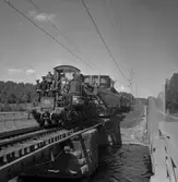 TGOJ-transporten, den tyngsta i Sverige. Tåg.