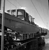 TGOJ-transporten, den tyngsta i Sverige. Tåg.