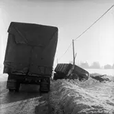 Motiv från Ställdalen, lastbilolycka.