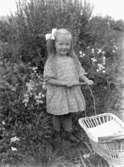 En liten flicka med leksaksbarnvagn.
Se även bild 2008:35:140.