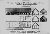 Ladugård för 12 kor, 3 hästar och smådjur, uppförd i Närke, enligt ritningar av Hushållningssällskapets byggnadsbyrå, Örebro.
Ritningarna har varit publicerade i tidningen.