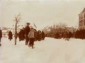 Målplats vid Vasa skolan med anledning av Kilsbergsloppet, vintern 1929.
Det första Kilsbergsloppet arrangerat av Nerikes Tidning.