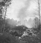 Pyromanbränderna i Kopparberg den 19 juni 1961. Brandsläckning.