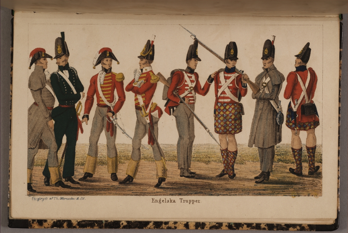 Kjell Hedberg, Engelska trupper. Uniformsteckning av Carl Johan Ljunggren tryckt i boken Minnesanteckningar under 1813 och 1814 års kampanjer uti Tyskland och Norge, utgiven 1855.