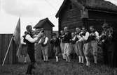 Spelmansstämma på friluftsmuseet Disagården, Gamla Uppsala 1946