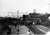 Falköping-Ranten. Bangården, foto sommaren 1928.