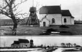 Östra Gerum: Romansk landskyrka från 1000- och 1100-talet med sentida fristående klockstapel.