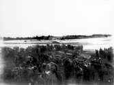 Manövern 1912. Militären i bivack bekom Flods och Fälts, i bakgrunden syns Mösseberg.