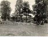 Flackt röse med vacker kantkedja i Brestorp, Bjärka. Undersökt 1931.