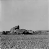 Gånggriften från väster uppsnyggad.