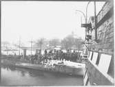 Logementsfartyg Stockholm med torpedbåtar