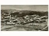 Vykort. Flygfoto över Kustsanatoriet Apelviken taget på 1950-talet.