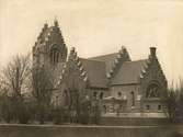 Sankt Nicolai kyrka Trelleborg, mot nordväst, negativ 11189, Scannad Malmö Museum 1995, foto: B P Bengtsson Trelleborg, x344, 8083.