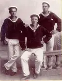 Tre sjömän fr. v.: Adolf Johansson, Albin Bergström, Karl Törngren.