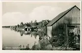Vykort - sjöbodar, Upplands-Fagerviken