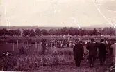 Dansbanan vid 1898 års fest i Planteringsförbundet. De tre i förgrunden är från vänster: handl. Gustaf Andersson, handl. N. Ekman, direktör Adolf Elliot.