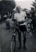 Cykeltävling juli 1938. Ture Karlsson, segrare i B-klassen och hela tävlingen.