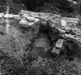 Utgrävning på Kalmar slott, av södra provgropen i det  västra området.