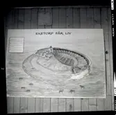 Modell av Eketorps borg.