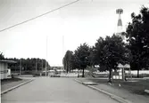 Vy från området kring Fredriksskans, då hantverksmässan ägde rum 1947.