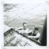 Deltagare i SM i simning, som 1946 hölls vid Långviksbadet i Kalmar.