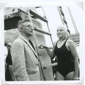 Deltagare under SM i simning, som 1946 hölls vid Stenviksbadet i Kalmar.