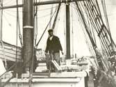 Pehr Olsson ombord på Gerda, den sista brigg som seglade i handelsfart i Sverige.
