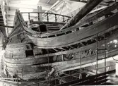 Regalskeppet Wasa just efter bärgningen 1961.