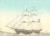 Teckning av sjömannen Johan Gustaf Åberg från Kalmar 1875.