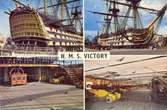 H M S Victory, lord Nelsons flaggskepp i slaget vid Trafalgar 1805.

