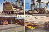H M S Victory, lord Nelsons flaggskepp i slaget vid Trafalgar 1805.

