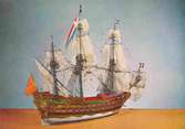 Modell av ett holländskt krigsskepp från ca 1660.