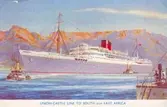 Postfartyget Pretoria Castle tillhörande Union Castle line, som trafikerade till Syd och Öst Afrika.