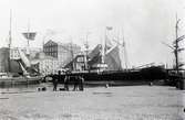 Hamnen
1900-talets början.

Till höger ångfartyget China av Kalmar.