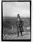John Bauers Lapplandsresa sommaren 1904. Porträtt av en same på fjället.