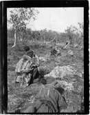 John Bauers Lapplandsresa sommaren 1904. Några samepojkar leker på fjället vid Ripaisenjoki.