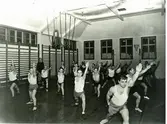 AB Papyrus. Papyrus gymnastikförening i gymnastikhallen år 1945.