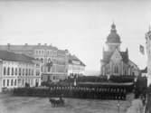 Invigning av Engelbrektsstatyn den 14 oktober 1865.
(Reproduktion 1934, efter en bild från 1865)