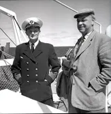 Turistintendent Bertil Sjöberg med flera på M/S Nordpol till Gotland, premiär 1959.