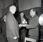 Lokförman Oscar Sandvall avgår med pension 25/11 1958.