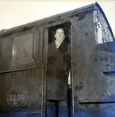 Gammalt lok på Borgholms station 16/1 1962.