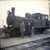 Gammalt lok på Borgholms station 16/1 1962.