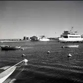 Oljehamnen i Färjestaden, oktober 1957.