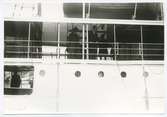 Gustav V  och prins Wilhelm ombord på Kalmarsund II. 
Slutet av 1920-talet.