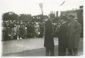 Till vänster Gustav V och till höger prins Wilhelm. Vid Ölandskajen (Ölandshamnen).
1920-talet.