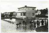 Översvämningar i Berga villasamhälle, Kalmar på 1930-talet.